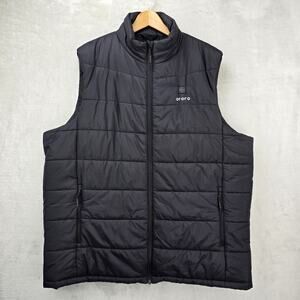 Ororo Heated Vest Mens 2XL Black Puffer Outdoor Work No Battery Lightweight